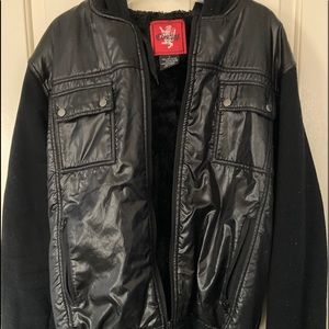 Courage USA faux leather biker jacket